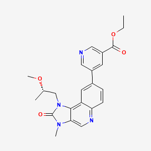 Ethyl 5-[1-[(2S)-2-methoxypropyl]-3-methyl-2-oxo-imidazo[4,5-c]quinolin-8-yl]pyridine-3-carboxylate