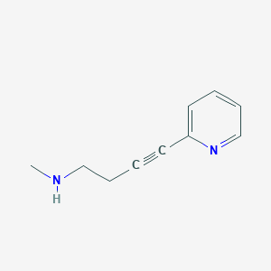 molecular formula C10H12N2 B8285262 N-methyl-4-(pyridin-2-yl)but-3-yn-1-amine 