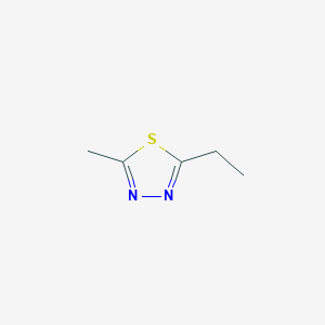 molecular formula C5H8N2S B8285313 2-Ethyl-5-methyl-1,3,4-thiadiazole 