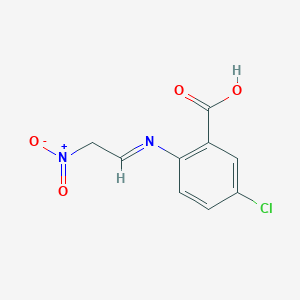 5-Chloro-2-(2-nitroethylideneamino)benzoic acid