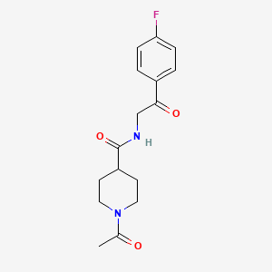 1-Acetyl-piperidine-4-carboxylic acid [2-(4-fluoro-phenyl)-2-oxo-ethyl]amide