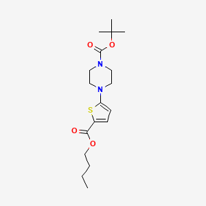 molecular formula C18H28N2O4S B8285537 n-Butyl 5-(4-(1,1-dimethylethoxycarbonyl)-piperazin-1-yl)-thiophene-2-carboxylate 