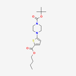 n-Butyl 5-(4-(1,1-dimethylethoxycarbonyl)-piperazin-1-yl)-thiophene-2-carboxylate