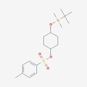 molecular formula C19H32O4SSi B8285588 cis-4-((tert-Butyldimethylsilyl)oxy)cyclohexyl 4-methylbenzenesulfonate 