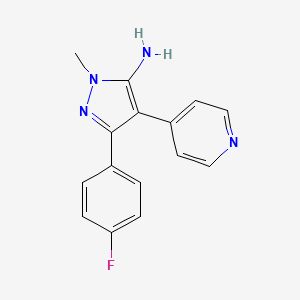 5-Amino-3-(4-fluorophenyl)-1-methyl-4-(4-pyridyl)pyrazole