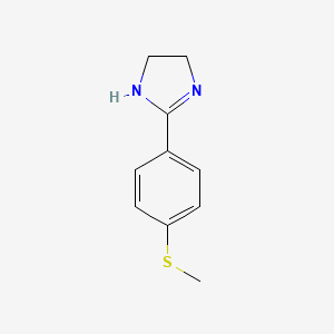 molecular formula C10H12N2S B8285769 2-(4-(methylthio)phenyl)-4,5-dihydro-1H-imidazole 