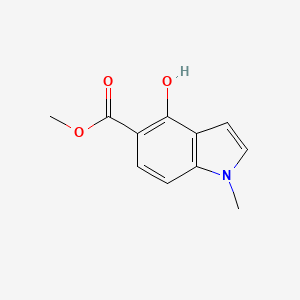 molecular formula C11H11NO3 B8285795 Methyl 4-hydroxy-1-methyl-indole-5-carboxylate 