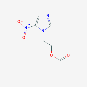 molecular formula C7H9N3O4 B8285959 1-(2'-Acetoxyethyl)-5-nitroimidazole 