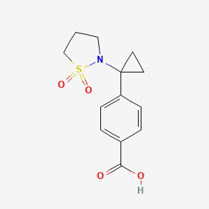 4-[1-(1,1-Dioxo-1lambda6-isothiazolidin-2-yl)cyclopropyl]benzoic acid