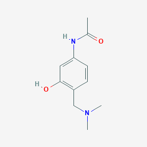 molecular formula C11H16N2O2 B8285995 5-Acetamido-2-[(dimethylamino)methyl]phenol 
