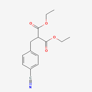 molecular formula C15H17NO4 B8286199 Diethyl 2-(4-cyanobenzyl)malonate 