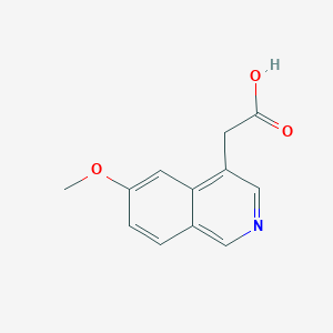 molecular formula C12H11NO3 B8286243 (6-Methoxy-isoquinolin-4-yl)-acetic acid 