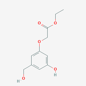 2-[3-Hydroxy-5-[hydroxymethyl]phenyloxy]acetic acid, ethyl ester