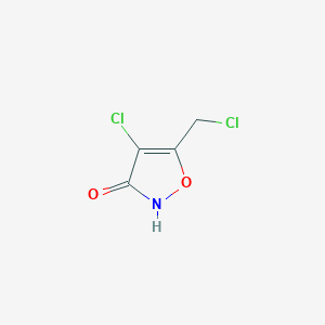 molecular formula C4H3Cl2NO2 B8286450 4-Chloro-5-chloromethyl-3-hydroxyisoxazole 