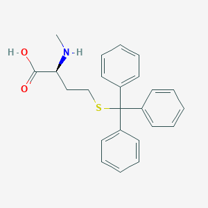 molecular formula C24H25NO2S B8286627 N-Methyl-S-trityl-L-homocysteine CAS No. 526210-72-0