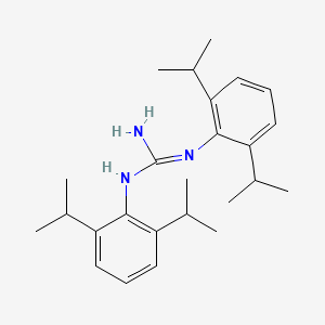 molecular formula C25H37N3 B8286798 N,N''-Bis[2,6-di(propan-2-yl)phenyl]guanidine CAS No. 3574-53-6