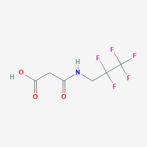 molecular formula C6H6F5NO3 B8287117 Propanoic acid, 3-oxo-3-[(2,2,3,3,3-pentafluoropropyl)amino]- 