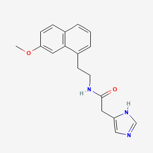 1H-Imidazole-4-acetamide, N-(2-(7-methoxy-1-naphthalenyl)ethyl)-