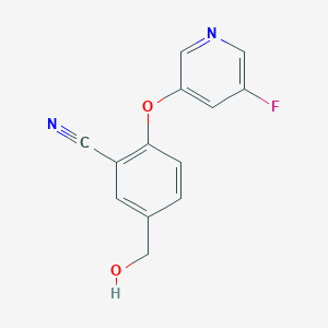 2-((5-Fluoropyridin-3-yl)oxy)-5-(hydroxymethyl)benzonitrile