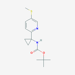 [1-(5-Methylsulfanyl-pyridin-2-yl)-cyclopropyl]-carbamic acid tert-butyl ester