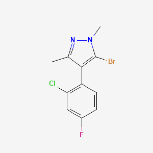 5-bromo-4-(2-chloro-4-fluorophenyl)-1,3-dimethyl-1H-pyrazole
