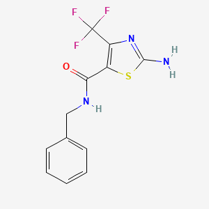 molecular formula C12H10F3N3OS B8287398 2-Amino-4-trifluoromethylthiazole-5-carboxylic acid benzylamide 