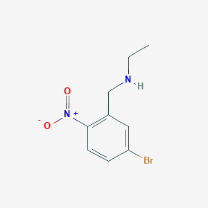 molecular formula C9H11BrN2O2 B8287421 N-ethyl-5-bromo-2-nitrobenzylamine 
