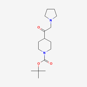 molecular formula C16H28N2O3 B8287463 Tert-butyl 4-(2-pyrrolidin-1-ylacetyl)piperidinecarboxylate 