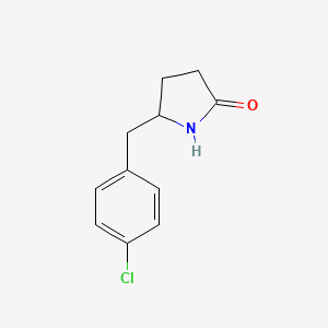 molecular formula C11H12ClNO B8287689 5-(4-Chlorobenzyl)pyrrolidin-2-one 