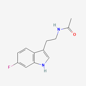 molecular formula C12H13FN2O B8287702 N-[2-(6-fluoro-1H-indol-3-yl)ethyl]acetamide 