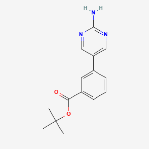 molecular formula C15H17N3O2 B8287779 Tert-butyl 3-(2-aminopyrimidin-5-yl)benzoate CAS No. 1029715-26-1