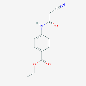 molecular formula C12H12N2O3 B082879 Ethyl 4-(2-cyanoacetamido)benzoate CAS No. 15029-53-5