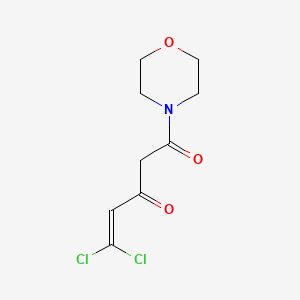 molecular formula C9H11Cl2NO3 B8287928 5,5-Dichloro-1-morpholinopent-4-ene-1,3-dione 
