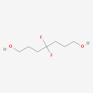 molecular formula C7H14F2O2 B8288005 1,7-Heptanediol, 4,4-difluoro- 