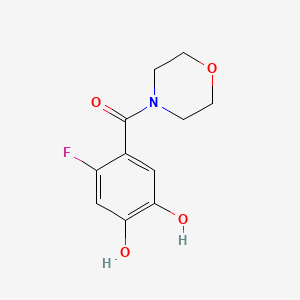 molecular formula C11H12FNO4 B8288080 (2-Fluoro-4,5-dihydroxy-phenyl)-morpholin-4-yl-methanone 