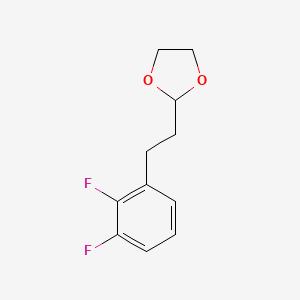 molecular formula C11H12F2O2 B8288136 2-(2,3-Difluorophenethyl)-1,3-dioxolane 