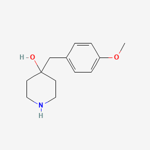 molecular formula C13H19NO2 B8288223 4-[(4-methoxyphenyl)methyl]piperidin-4-ol 