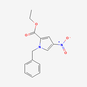 molecular formula C14H14N2O4 B8288387 ethyl 1-benzyl-4-nitro-1H-pyrrole-2-carboxylate 