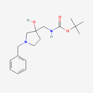 molecular formula C17H26N2O3 B8288413 1-Benzyl-3-(t-butyloxycarbonylamino)methyl-3-hydroxypyrrolidine CAS No. 125033-60-5