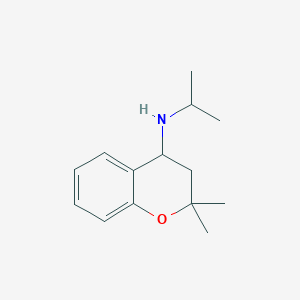 molecular formula C14H21NO B8288419 Isopropyl-2,2-dimethyl-chroman-4(r/s)-ylamine 