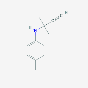 molecular formula C12H15N B082885 4-Methyl-N-(2-methylbut-3-yn-2-yl)aniline CAS No. 14465-52-2