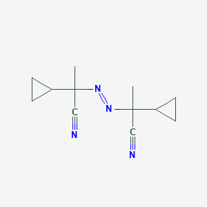 molecular formula C12H16N4 B8288500 2,2'-Azobis(2-cyclopropylpropionitrile) 