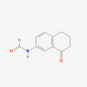molecular formula C11H11NO2 B8288638 7-Formylamino-1-tetralone 