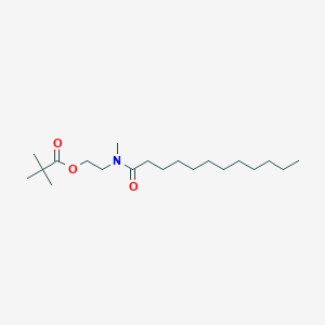 2-[Dodecanoyl(methyl)amino]ethyl 2,2-dimethylpropanoate