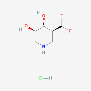 (3R,4R,5S)-5-(Difluoromethyl)piperdine 3,4-diol Hydrochloride