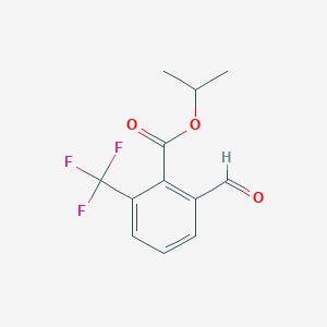 molecular formula C12H11F3O3 B8288954 Isopropyl 2-formyl-6-(trifluoromethyl)benzoate 