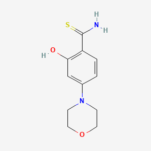 molecular formula C11H14N2O2S B8288982 2-Hydroxy-4-morpholin-4-yl-thiobenzamide 
