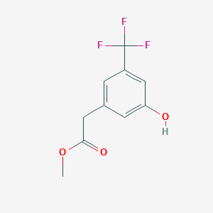 molecular formula C10H9F3O3 B8288985 Methyl 2-(3-hydroxy-5-(trifluoromethyl)phenyl)acetate 