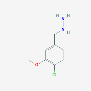 molecular formula C8H11ClN2O B8288992 4-Chloro-3-methoxybenzylhydrazine 