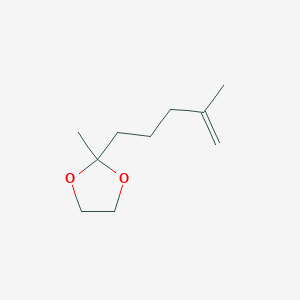 molecular formula C10H18O2 B8289003 2-(4-Methyl-4-pentenyl)-2-methyl-1,3-dioxolane 